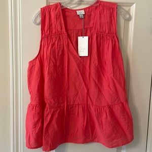 Sleeveless v neck blouse